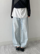 516 Washed Wide Denim Pants