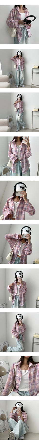 Point Pastel Summer Check Shirt