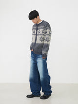 White washing denim pants 3color