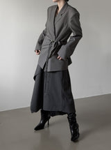 Beon Drape Unbalanced Flared Skirt