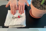 Mushroom keyring