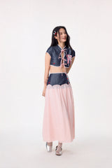 Dear Days Cheongsam Top (Navy)