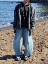 Nut mohair damage cardigan 3C