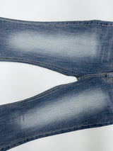 304 Cat Washing Semi-Bootcut Denim Pants