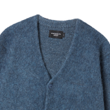 25FW V NECK SOLID CARDIGAN BLUE