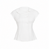 Della Round Collar Blouse