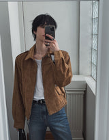 レディ f/w エポレットスエードジャケット