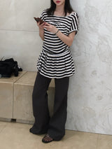 Maxi-Mix Bootcut string Elastic-Waist Pants (3c)