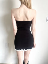 1230. Ribbon trimming corset top mini ops