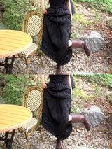 Rustic Pure Frill Slit Maxi Long Skirt (2 colors)