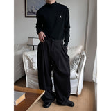 [Unisex] Overlap two tuck wide slacks(2color)