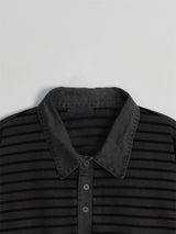 Rohm Pigment Dyed Stripe Polo Tee – 4 Colors