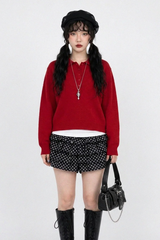 TIERED POLKA DOT RUFFLE SHORTS