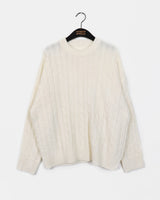 [Wool 20🧶] リヘルケーブルツウィステッドラウンドニットウェア
