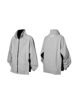 RELABEL 24AW バタフライ - スケール スプリット ナイロン パッチワーク デコンストラクト シームブレーカー スタンドカラー ジップ スウェットシャツ