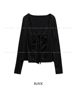 シモーヌ タイリボンカーディガンセット