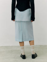 SEE-THROUGH LAYERED SKIRT SKY
