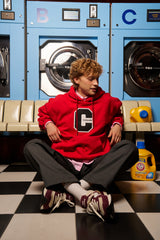 ミックスCパッチフーディー／レッド [Unisex]