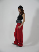 2way string pants_red
