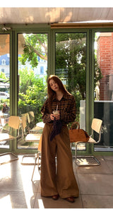 Super Pintuck Wide Cotton Pants