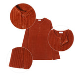 LMN St. Ribbed 3 Burton Henley neck long sleeve (4 colors)