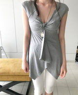 [ volume fit ] muah roll glam long top