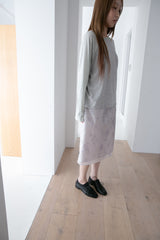 nylon flower midi skirt(2colors)