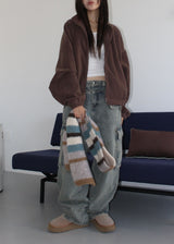 WOOL BLEND COLOR MUFFLER