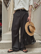 Paul Stripe Curved Slacks