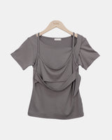 ビュレン レイヤードトップ ショートスリーブ Tシャツ