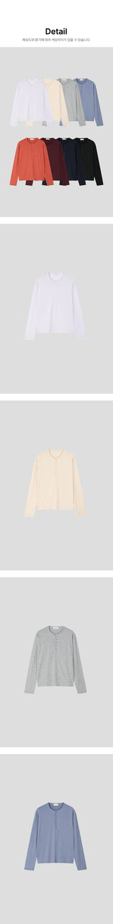 Color henry neck long sleeves(8color)