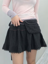 vintage knit lace skirt