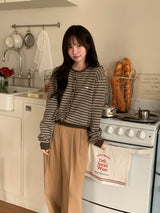 [MADE] [Planning] Slits Stripe Round Cardigan