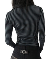 Theone Wide Collar Slim Long Sleeve