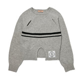 [LINE] Cut Out Line Knit Pullover (2colors)
