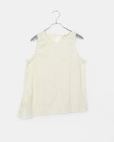 Romu nylon unbalanced strap ribbon sleeveless blouse