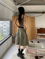 Mute Dyeing Bermuda Cargo Pants