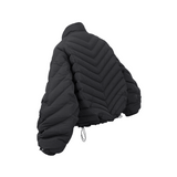 RELABEL Interactive (Black Bone) V-Cut Bone Structure Muscle 90 National Standard Inner/Outer Layered Rib-Knit Down Jacket