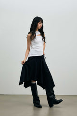 VIVI UNBALANCED SLEEVELESS TOP / WHITE