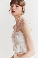 WHISPER BUTTON TOP white