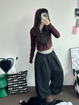 DOWN PINTUCK BALLOON LONG PANTS 🩶🖤2COLOR