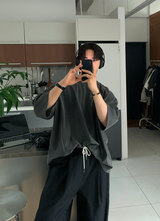 Cool Pin Tuck Linen Wide Pants