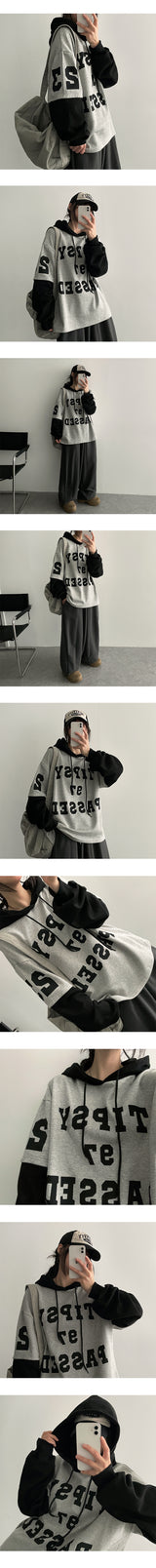 [High quality!] Rubber layered hoodie