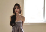 [ enigmatic purple💜 ] dusty violet volume tank top