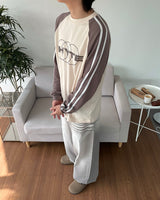 Print Raglan Track Long Sleeve