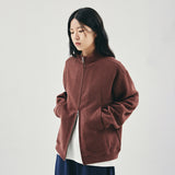 Fickle 2-WAY full zip-up / Brown