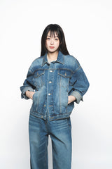 25SS デニムセットアップトラッカージャケット ブルー