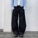 Shadow Black Seamed Wide Trousers