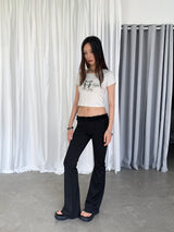 フリルバンディングカジュアルブーツカットパンツ