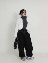 Angel Hairri Fur ボレロ ショートジャケット (Semi Cropped Jacket)